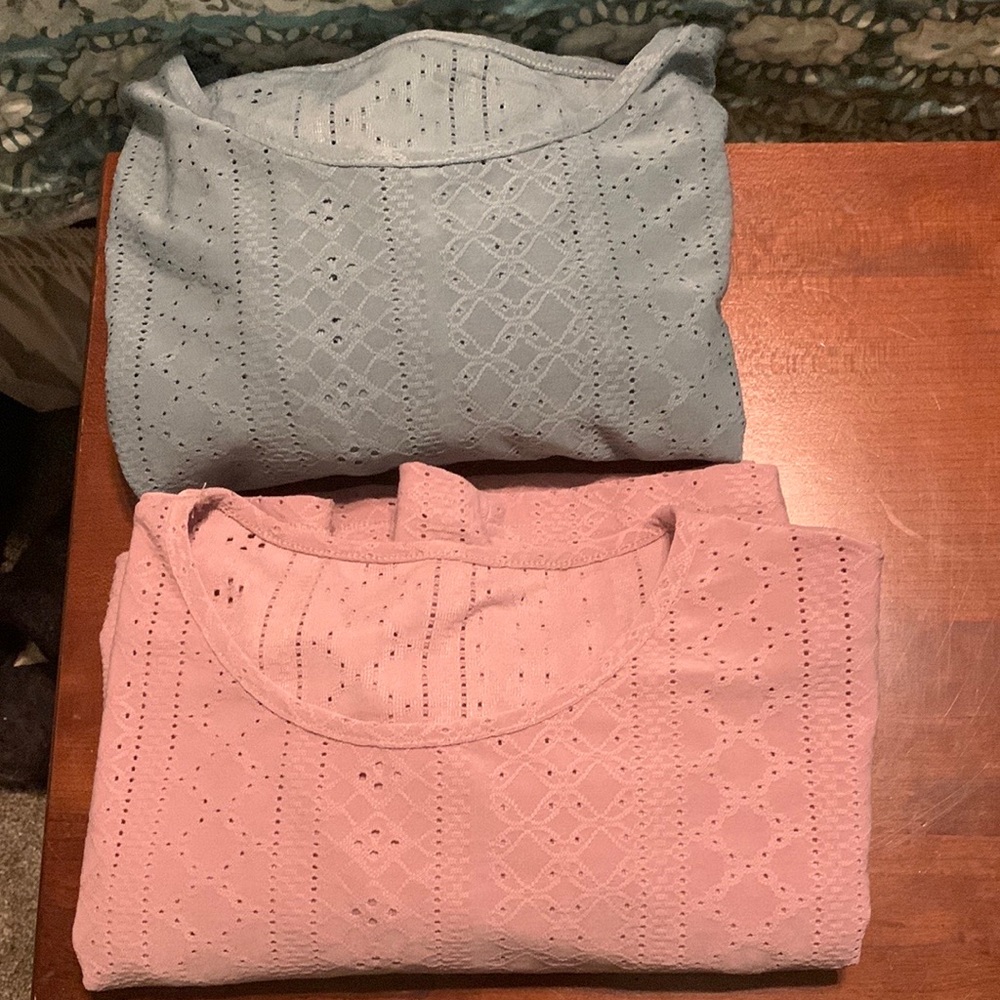 Pink Eyelet Women's Top